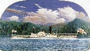 James Bard Niagara, Hudson River steamboat built 1845 oil painting